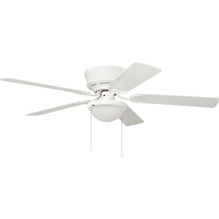 Home Impressions 52 In. White Ceiling Fan with Light Kit TS-52-023